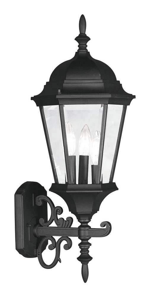 Livex Hamilton 3 Light Black Outdoor Wall Lantern - C185-7561-04