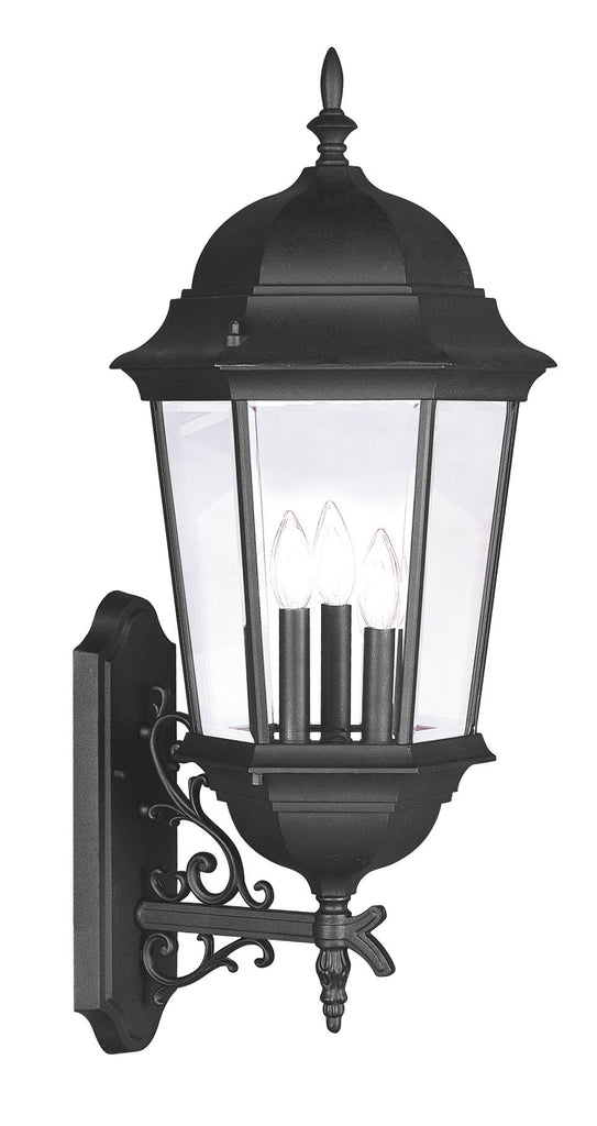 Livex Hamilton 3 Light Black Outdoor Wall Lantern - C185-7566-04