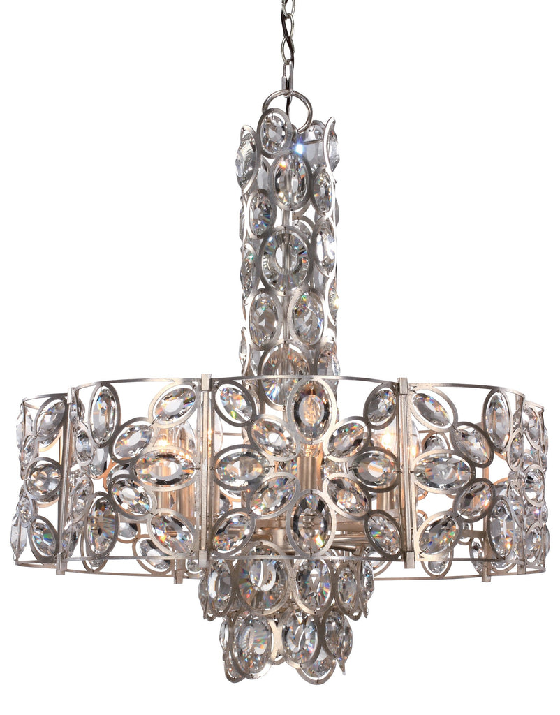 8 Light Distressed Twilight Eclectic Chandelier Draped In Hand Cut Crystal  - C193-7588-DT