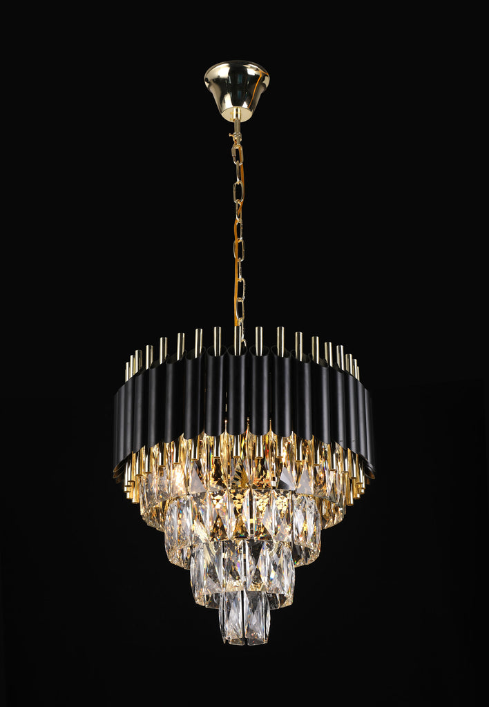 Retro Palladium Empress Crystal (Tm) Glass Fringe 4 Tier Chandelier Lighting W 19.7" x H 18.9" - Great for Entryway/Foyer, Living Room, Family Room, and More! Limited Edition - G7-76211/8
