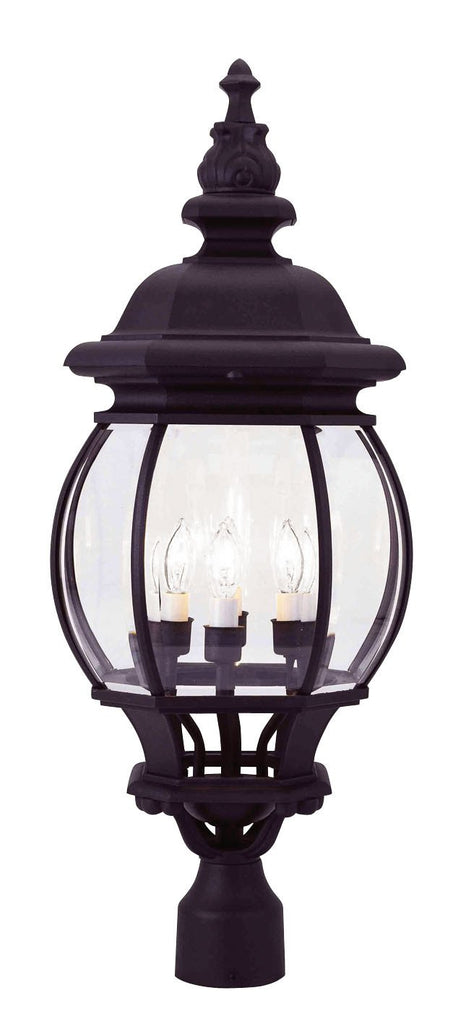 Livex Frontenac 4 Light Black Outdoor Post Lantern - C185-7703-04