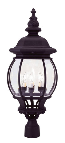 Livex Frontenac 4 Light Black Outdoor Post Lantern - C185-7703-04