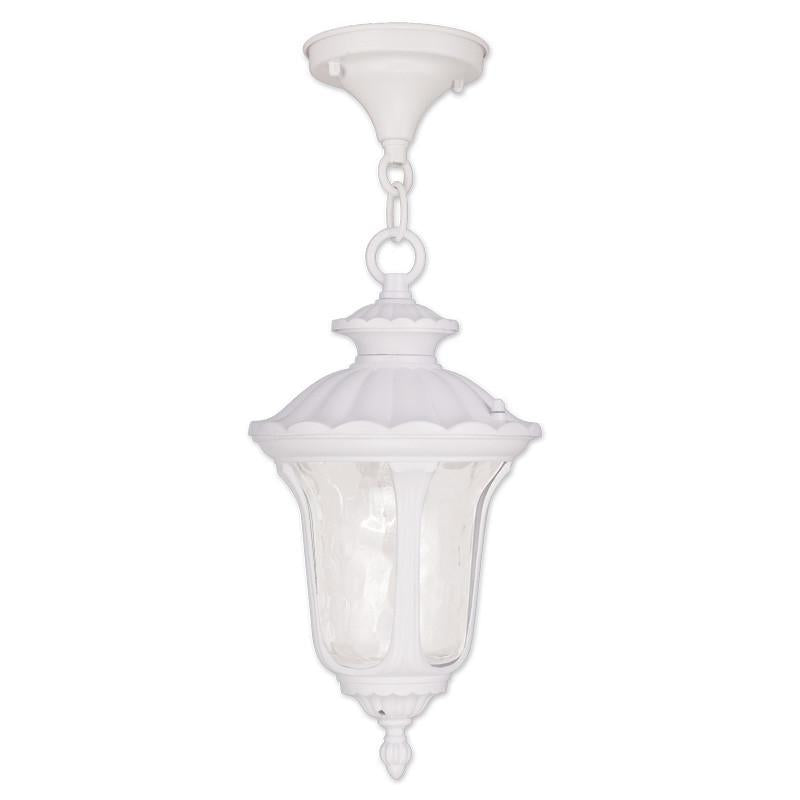 Livex Oxford 1 Light White Chain Lantern - C185-7849-03