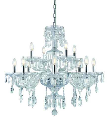 ZC121-7873G33C/RC - Regency Lighting: Elliott 12 light Chrome Chandelier Clear Royal Cut Crystal