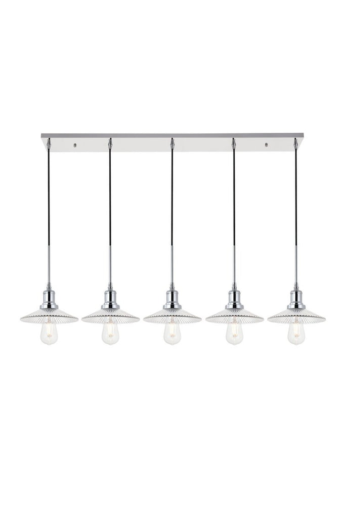 ZC121-LD4040D48C - Living District: Waltz 5 light chrome Pendant