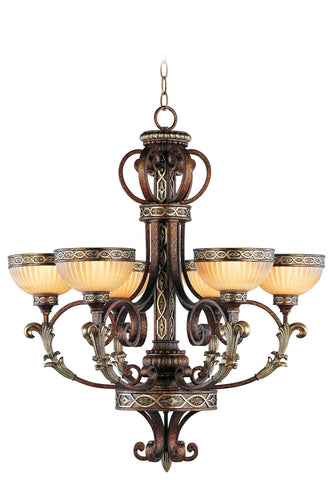 Livex Seville 6 Light PBZ Chandelier - C185-8526-64