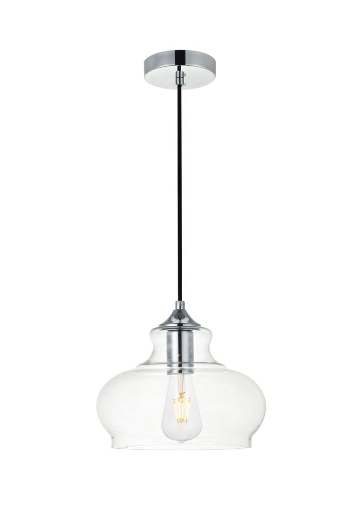 ZC121-LD2246C - Living District: Destry 1 Light Chrome Pendant With Clear Glass