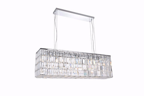 C121-2018D44C/EC - Regency Lighting: Maxime 8 light Chrome Chandelier Clear Elegant Cut Crystal