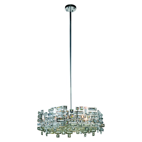 C121-2101D24C/RC - Regency Lighting: Picasso 6 light Chrome Pendant Clear Royal Cut Crystal