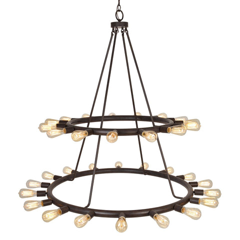 33 Light Charcoal Bronze Chandelier - C193-9049-CZ