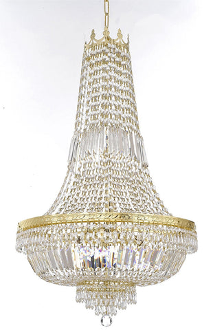 French Empire Crystal Chandelier Lighting - Great for the Dining Room, Foyer, Entry Way, Living Room H50" X W30" - F93-B8/CG/870/14LARGE