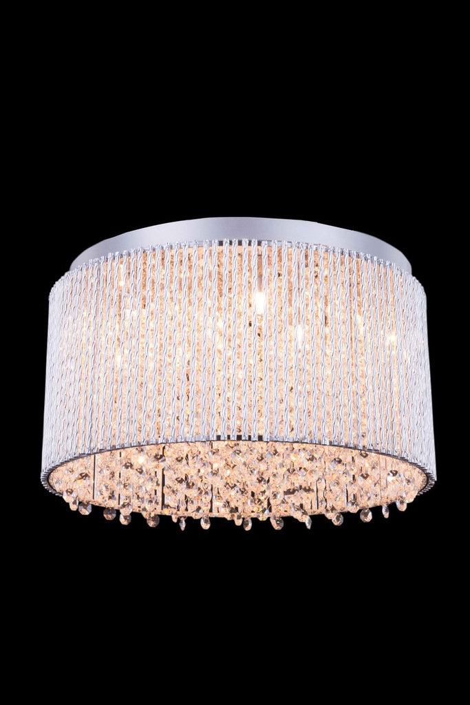 C121-2092F16C/RC - Regency Lighting: Influx 10 light Chrome Flush Mount Clear Royal Cut Crystal