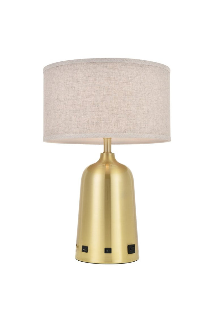 ZC121-TL3013 - Regency Decor: Brio Collection 1-Light Brushed Brass Finish Table Lamp