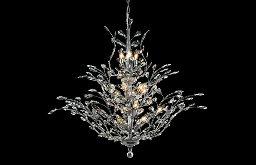 C121-2011G41C/EC - Regency Lighting: Orchid 18 light Chrome Chandelier Clear Elegant Cut Crystal