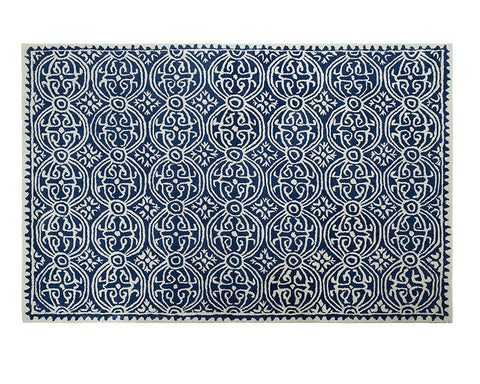 Handtufted Moroccan Navy Wool Area Rug 8 X 10 - J10-IN-210-8X10