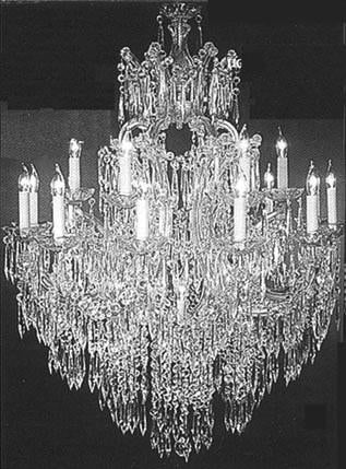 Maria Theresa Crystal Icicle Waterfall Chandelier Lighting- Great For The Dining Room Foyer Living Room W37" H44" - A83-Silver/91535/15+1