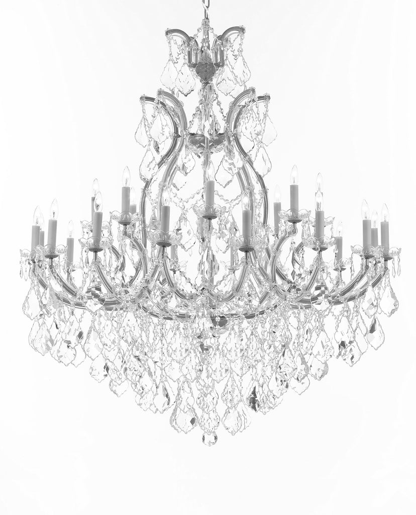 Crystal Chandelier Lighting Chandeliers H52" X W46" Dressed with Large, Luxe, Diamond Cut Crystals Great for the Foyer, Entry Way, Living Room, Family Room and More - A83-B90/CS/52/2MT/24+1DC