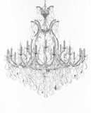 Swarovski Crystal Trimmed Chandelier Lighting Chandeliers H52" X W46" Dressed with Large, Luxe Crystals - Great for the Foyer, Entry Way, Living Room, Family Room and More - A83-B90/CS/52/2MT/24+1SW