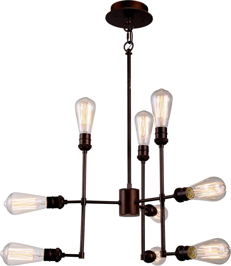 C121-1139D23CB By Elegant Lighting - Ophelia Collection Cocoa Brown Finish 9 Lights Pendant Lamp