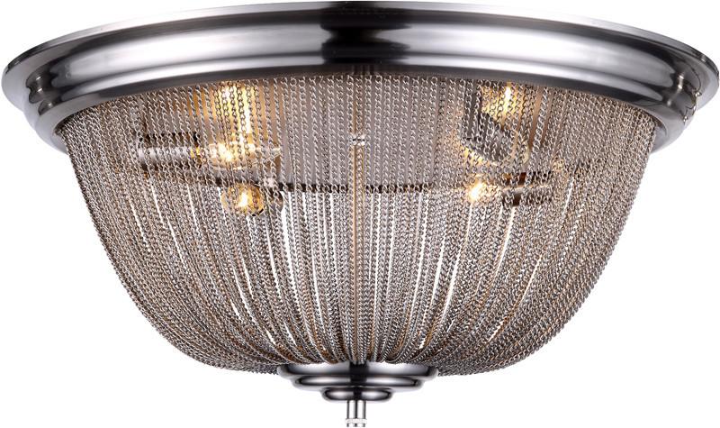 C121-1210F24PW By Elegant Lighting - Paloma Collection Pewter Finish 4 Lights Flush Mount