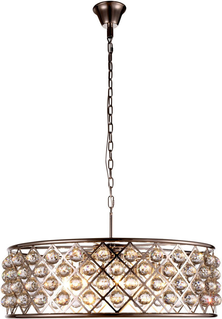 ZC121-1214D32PN-GT/RC By Regency Lighting - Madison Collection Polished Nickel Finish 8 Lights Pendant Lamp