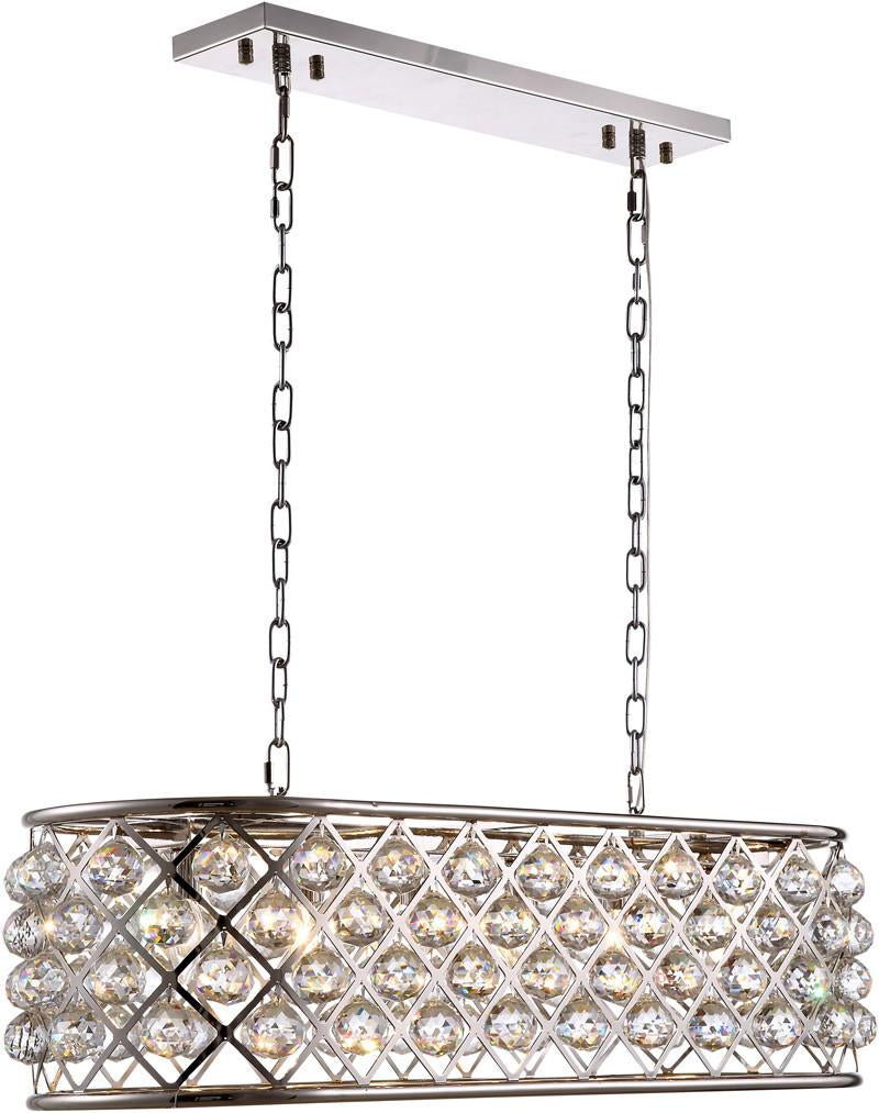 ZC121-1216G40PN-GT/RC By Regency Lighting - Madison Collection Polished Nickel Finish 6 Lights Pendant Lamp
