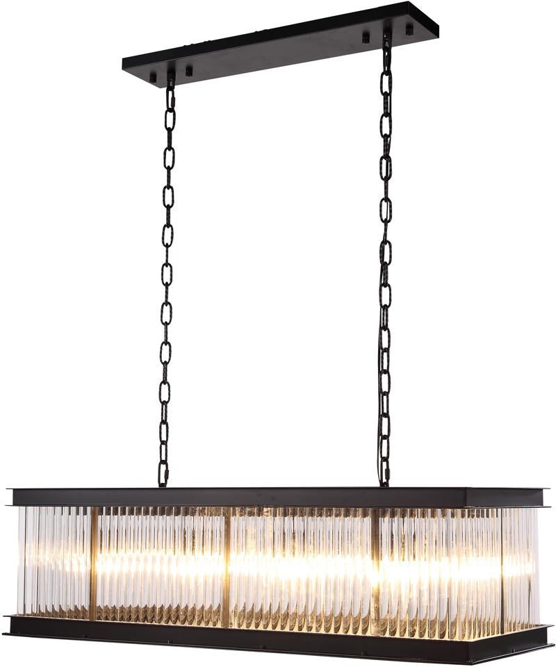 C121-1218G40MB By Elegant Lighting - Royale Collection Mocha Brown Finish 8 Lights Pendant Lamp