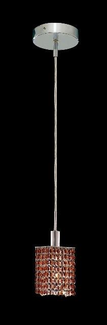 C121-1281D-R-S-TO/RC By Elegant Lighting Mini Collection 1 Lights Pendant Chrome Finish
