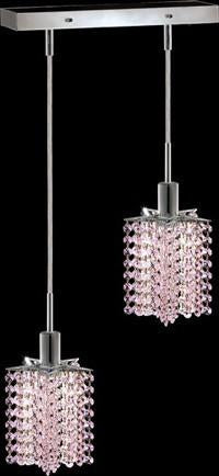 C121-1282D-O-P-RO/RC By Elegant Lighting Mini Collection 2 Lights Pendant Chrome Finish