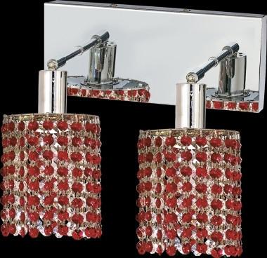 C121-1282W-O-R-BO/RC By Elegant Lighting Mini Collection 2 Lights Wall Sconce Chrome Finish