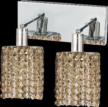 C121-1282W-O-R-GT/RC By Elegant Lighting Mini Collection 2 Lights Wall Sconce Chrome Finish