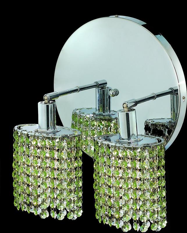 C121-1282W-R-E-LP/RC By Elegant Lighting Mini Collection 2 Lights Wall Sconce Chrome Finish