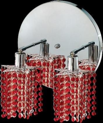 C121-1282W-R-P-BO/RC By Elegant Lighting Mini Collection 2 Lights Wall Sconce Chrome Finish