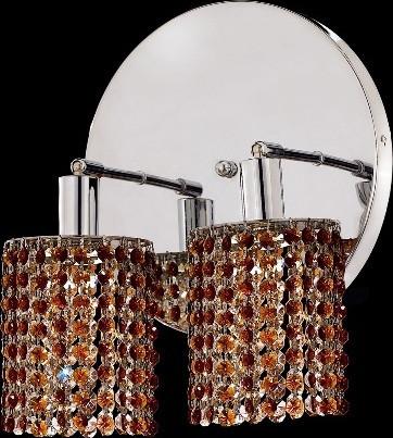 C121-1282W-R-R-TO/RC By Elegant Lighting Mini Collection 2 Lights Wall Sconce Chrome Finish