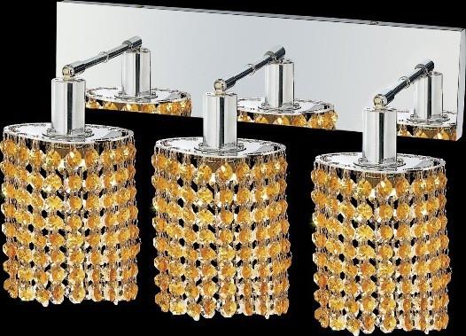 C121-1283W-O-E-LT/RC By Elegant Lighting Mini Collection 3 Lights Wall Sconce Chrome Finish