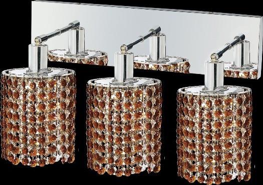 C121-1283W-O-E-TO/RC By Elegant Lighting Mini Collection 3 Lights Wall Sconce Chrome Finish