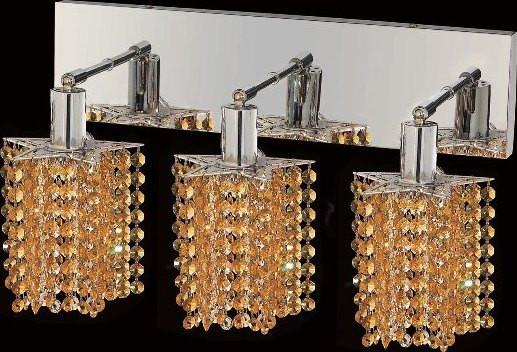 C121-1283W-O-P-LT/RC By Elegant Lighting Mini Collection 3 Lights Wall Sconce Chrome Finish