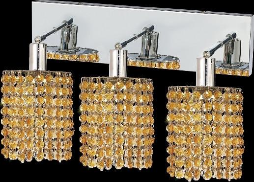 C121-1283W-O-R-LT/RC By Elegant Lighting Mini Collection 3 Lights Wall Sconce Chrome Finish