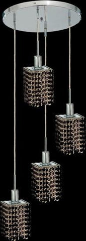 C121-1284D-R-S-JT/RC By Elegant Lighting Mini Collection 4 Lights Pendant Chrome Finish