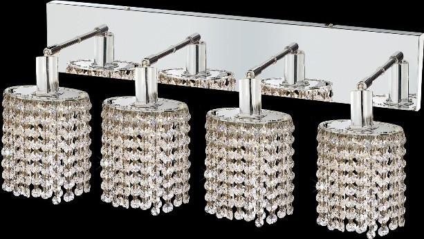 C121-1284W-O-E-CL/RC By Elegant Lighting Mini Collection 4 Lights Wall Sconce Chrome Finish