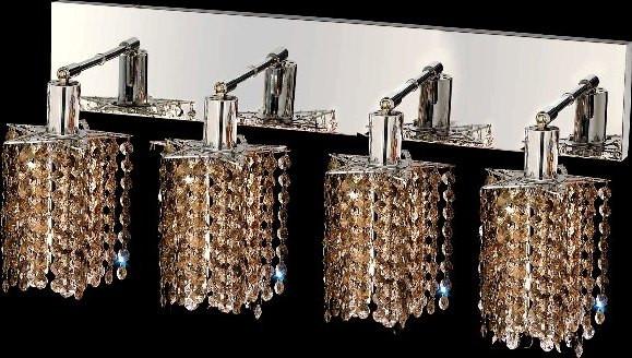 C121-1284W-O-P-GT/RC By Elegant Lighting Mini Collection 4 Lights Wall Sconce Chrome Finish