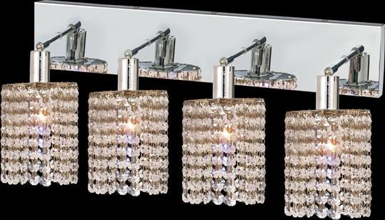 C121-1284W-O-R-CL/RC By Elegant Lighting Mini Collection 4 Lights Wall Sconce Chrome Finish