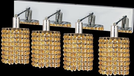 C121-1284W-O-R-LT/RC By Elegant Lighting Mini Collection 4 Lights Wall Sconce Chrome Finish