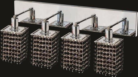 C121-1284W-O-S-JT/RC By Elegant Lighting Mini Collection 4 Lights Wall Sconce Chrome Finish