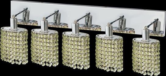 C121-1285W-O-E-LP/RC By Elegant Lighting Mini Collection 5 Lights Wall Sconce Chrome Finish