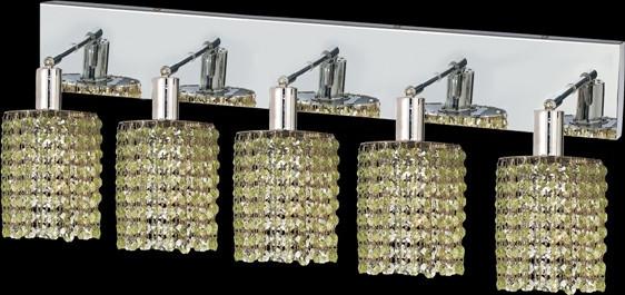 C121-1285W-O-R-LP/RC By Elegant Lighting Mini Collection 5 Lights Wall Sconce Chrome Finish