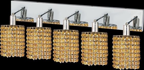 C121-1285W-O-R-LT/RC By Elegant Lighting Mini Collection 5 Lights Wall Sconce Chrome Finish