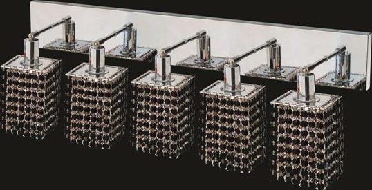 C121-1285W-O-S-JT/RC By Elegant Lighting Mini Collection 5 Lights Wall Sconce Chrome Finish