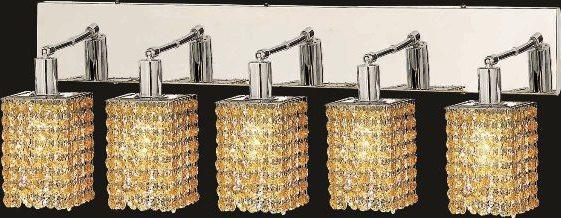 C121-1285W-O-S-LT/RC By Elegant Lighting Mini Collection 5 Lights Wall Sconce Chrome Finish