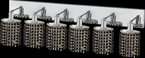 C121-1286W-O-E-JT/RC By Elegant Lighting Mini Collection 6 Lights Wall Sconce Chrome Finish
